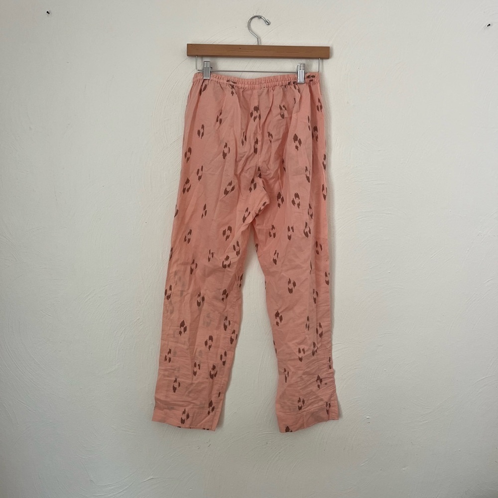 Eberyjey Organic Sandwashed Cotton Printed Long PJ Set in Animal Spot Rose Cloud - Picture 9 of 9